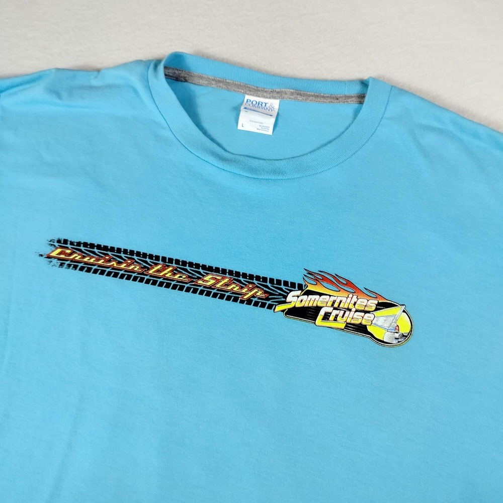 Somenites Cruise Shirt Mens Large Long Sleeve Cruisin the Strip Car Show Graphic